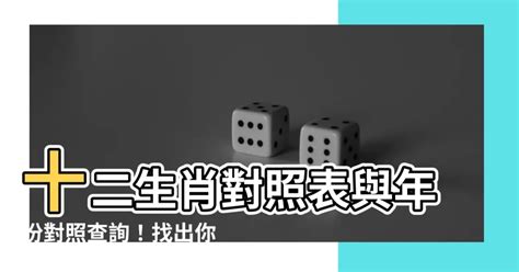 生肖 對照表|十二生肖年份查詢，十二屬相與年份對照表